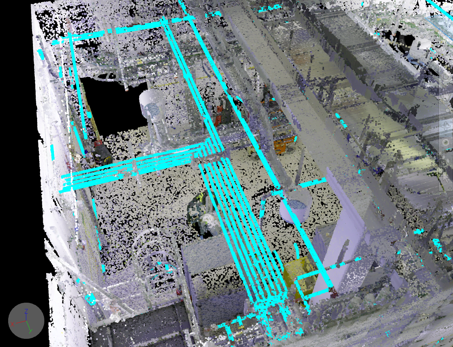 Point cloud scan simplification preview